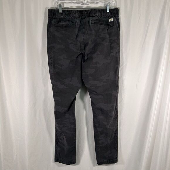 Vuori Hiking Pants Women's XL Grey Camo Drawstring Zip Cargo Pockets Stain - Picture 10 of 11